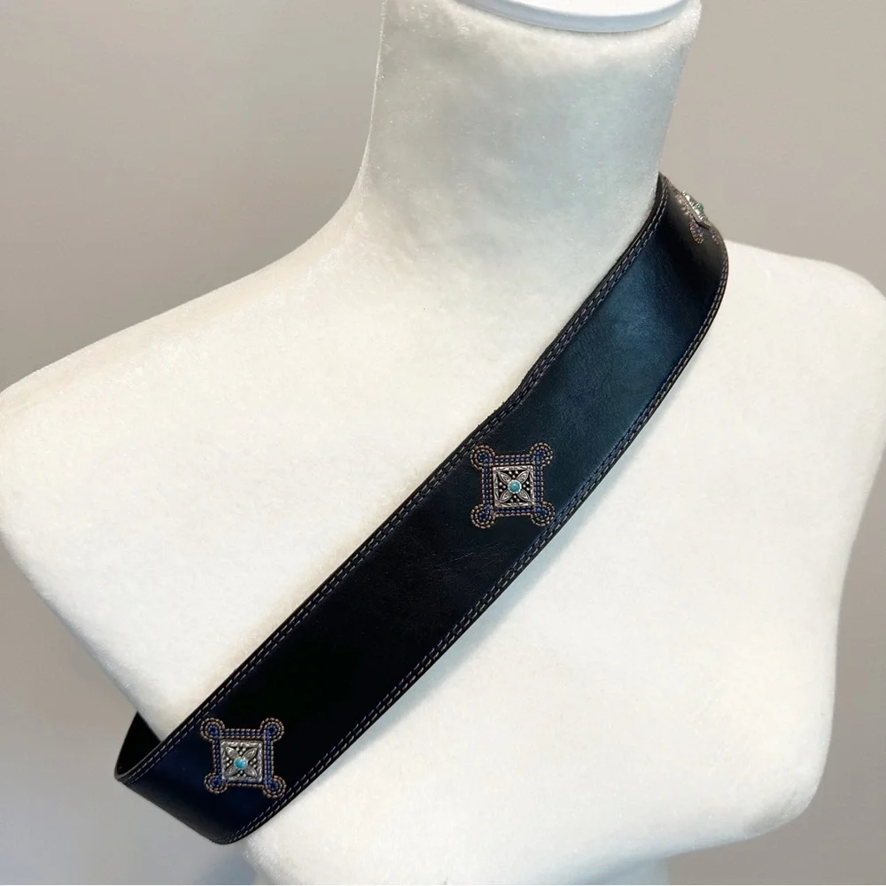 Brighton Belt with Turquoise Accents Sz XL
